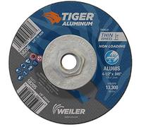 Weiler - 588206 58206 4-1/2 x .045 Tiger alluminio tipo 27 Cut Off Wheel ALU60S 5/8-11 UNC dado (confezione da 10), diametro 4-1/2"