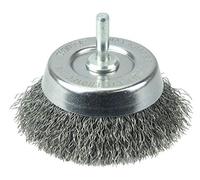 Weiler, spazzola a coppa con stelo, gambo rotondo, in acciaio, filo ondulato, 2-3/4", 1