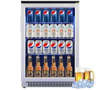 Weili - Miscelatore integrato per bevande da 50,8 cm con porta in vetro, 120 lattine sotto il piano di lavoro, con luce LED blu, per casa ufficio o bar,