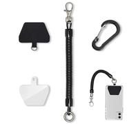 Weilin Fascetta elastica per telefono da sci, con cinghia antifurto, per sci, escursionismo e sport all'aria aperta, compatibile con la maggior parte degli smartphone, colore nero