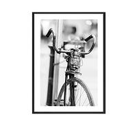 weiling Stile nostalgico in bianco e nero retro bicicletta poster wall art canvas picture Nordic soggiorno moderno decorazione della casa 50x70cmx1 pezzo senza cornice