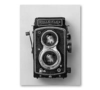 weiling Vecchia macchina fotografica poster in bianco e nero retro fotografia pittura wall art stampa su tela retro soggiorno decorazione della casa 30x40cmx1 pezzo senza cornice