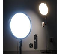 Weilisi Grande luce ad anello con supporto da 200,7 cm, 6500 K, luce ad anello professionale a schermo intero con supporto e supporto per telefono, luce per selfie con telecomando per fotografia video