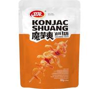 WEILONG Konjac Shuang Sichuan - Snack Piccante, 252 g | Strisce di konjac al gusto málà - spezie autentiche Szechuan, consistenza gommosa e irresistibile