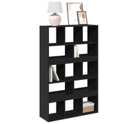Weilusique Libreria nera in legno 100 x 33 x 156,5 cm con 13 scomparti, scaffale e divisorio per soggiorno, studio e ufficio, per riporre in modo ordinato la letteratura e
