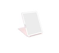 WEILY Specchio Trucco con 72 Luci LED, Touch Screen Tre Colori Regolabile Illuminato Specchio Trucco, 2000 mAh USB Ricaricabile Specchio da Viaggio (Rosa)