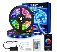 Striscia LED Alexa, WEILY 15M Wifi RGB Led Strip Compatibile con Alexa, Wifi Colori Multipli 12V Con Telecomando (2 volumi 7,5M)