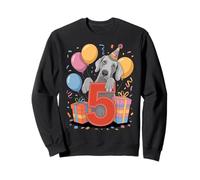 Weim 5 ° compleanno ragazzo ragazza 5 anni quinto cinque Weimaraner Felpa