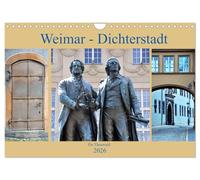 Weimar - Dichterstadt (Wandkalender 2026 DIN A4 quer), CALVENDO Monatskalender: Die viertgrößte Stadt Thüringens ist von großer kulturhistorischer ... Stadt sondern auch die kulturelle Identität.