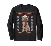 Weimaraner Braco De Weimar Santa Brutto Natale Maglia a Manica