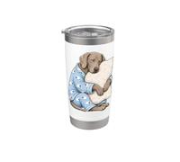 Weimaraner Dormire in pigiama carino cane che dorme Bicchiere termico in acciaio inox doppia parete