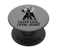 Weimaraner Love | Silver Soul Leyal Heart Dog PopSockets PopGrip Adesivo