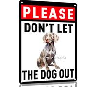 Weimaraner Non Lasciare Uscire Il Cane Segno Di Latta Pittura Targa In Metallo Art Placca Murale Per Interni Esterni Garage 20X30 Cm