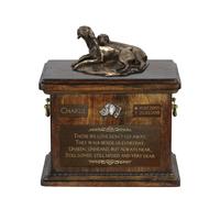 Weimaraner urna con l'immagine di un cane e una tavoletta Art-Dog