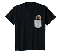 Weimaraners Dog in Your Pocket Maglietta, Bambini, Nero, 4 Anni