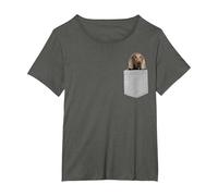 Weimaraners Dog in Your Pocket Maglietta, Donna Plus-Size, Asfalto, 5X