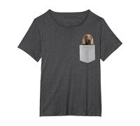 Weimaraners Dog in Your Pocket Maglietta, Donna Plus-Size, Grigio Scuro, 6X