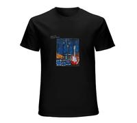 WEIMEIDA Blue Guitars Chris Rea Pop Men Crew Neck Casual T Shirt Black S