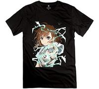 WEIMEIDA Men's A Certain Scientific Railgun Misaka Mikoto T-Shirt Black XXL
