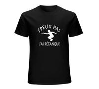 WEIMEIDA Mens T-Shirt Homme Jpeux PAS Jai Petanque Black L