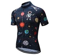 weimostar Maglia da ciclismo da uomo, a quadri, a maniche corte, per ciclismo su strada, da uomo, estiva, con 3 tasche, A3, M