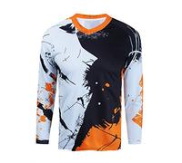 Weimostar, maglietta in jersey a maniche lunghe per ciclismo per bambino - Per MTB e motocross - Per ragazzo, 10 anni