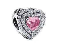 WEIMU Charm in Argento S925 per Braccialetti, Ciondolo Stopper, Charm con Perle, Compatibile con Braccialetti e Collane Europei per Donne, m, Argento sterling, Zirconie sintetico