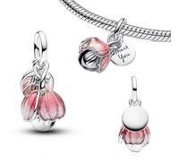 WEIMU Charms in Argento S925 per Bracciali, Ciondolo Stopper, Beads Charms, Compatibile con Braccialetti Europei e Collane per Donne, m, Argento sterling, Zirconie sintetico