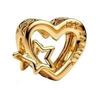 WEIMU Ciondolo a forma di cuore, in argento Sterling 925, per bracciale e collana, gioielli da donna, m, Argento sterling, Zirconia cubica