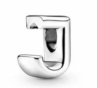 WEIMU Ciondolo a forma di lettera in argento 925, per bracciali, ciondoli a forma di perline, compatibile con braccialetti e collane europei per donne, m, Argento sterling, Zirconia cubica