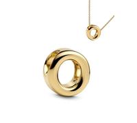 WEIMU Ciondolo a forma di lettera in oro 925, per bracciali, ciondoli a forma di perline, compatibile con braccialetti e collane europei per donne, m, Argento sterling, Zirconia cubica