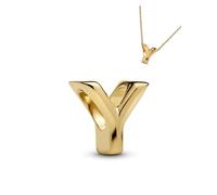 WEIMU Ciondolo a forma di lettera in oro 925, per bracciali, ciondoli a forma di perline, compatibile con braccialetti e collane europei per donne, m, Argento sterling, Zirconia cubica