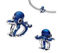 WEIMU Ciondolo in argento S925, bracciale e collana, per San Valentino, festa della mamma, per braccialetti europei (artiglio), m, Argento sterling, Zirconie sintetico