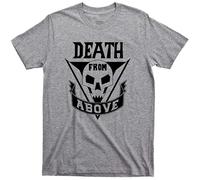 Weinafang Death from Above T Shirt Starship Troopers Mobile Infantry Roughnecks Movie Tee Mens Man Grey M