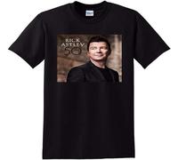 Weinafang Men's Rick Astley T Shirt 50 Vinyl CD Cover Tee Black XXL