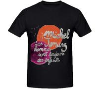 Weinafang Michel Jonasz Les Hommes Sont Toujours des Enfants Hits Men Crew Neck Graphic Tee Tshirt T Shirts T-Shirts Shirt Black 3XL