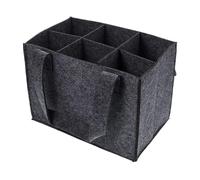 Weinet - Borsa per 6 bottiglie - Scratch-Resistant Felt Material, Sainding Sepatering Muri | Carrier di liquori riutilizzabili, borsa isolata per compleanni, feste, regali Flaschenn, grigio, Se