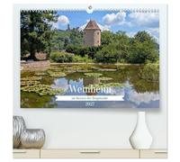 Weinheim im Herzen der Bergstraße (hochwertiger Premium Wandkalender 2027 DIN A2 quer), Kunstdruck in Hochglanz: Die große Kreisstadt Weinheim ... den Burgen und dem einladenden Marktplatz.
