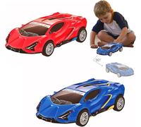 WEINIBAO 2 Pezzi Veicoli a Frizione Macchina Tira Indietro, Mini Auto da Corsa Auto Giocattolo per Bambini, Macchinina Inerzia Macchinine Tirare Indietro per Bambini di 3+ Anni Ragazzi Ragazze (A)