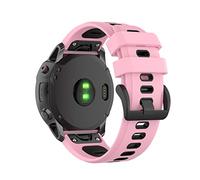 WEINISITE Cinturino per Garmin Fenix 7X/6X/5X, Donne Uomini Rilascio Rapido Morbido Silicone Sostituzione Braccialetto Compatibile con Garmin Fenix 3/3 hr/3 Sapphire Watch (rosa/nero)