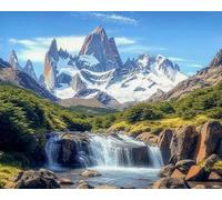 Weiniuniu fai da Te Pittura Diamante 5D Kit Cascata di montagna Trapano Rotondo Completo Immagine di Strass Arte Artigianato Decorazione della Parete 40x50 cm