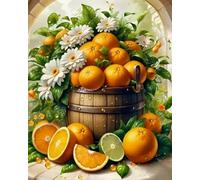 Weiniuniu fai da Te Pittura Diamante 5D Kit Fiori d'arancio Trapano Rotondo Completo Immagine di Strass Arte Artigianato Decorazione della Parete 40x50 cm