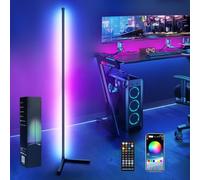 Weinsamkeit Lampada da Terra LED, 160cm Piantana Lampada RGB Dimmerabile con Telecomando e APP, 16 Milioni Colori, DIY Modalità, Lampada LED da Terra per Sala Giochi, Soggiorno, Camera da letto