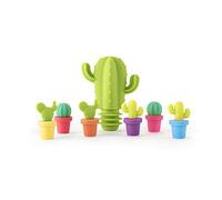 Weiqiao® - Tappo per Vino in Silicone, a Forma di Cactus, Riutilizzabile, Decorazione Antipolvere, per Alcol Champagne, Birra, 7 Pezzi