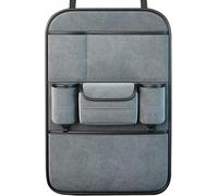 WEIQQI Organizer Sedile Posteriore Auto per VW T5 Transporter Caravelle Multivan 2003-2015, Protezione Proteggi Sedile Posteriore con Multi-Tasca Portaoggetti Organizer per seggiolino,Grey/B