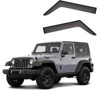 WEIQQI Set Deflettori d'Aria per Jeep Wrangler MK3-JK 2007-2017(2Door), Deflettori d’Aria Antipioggia Deflettori d'Aria Antiturbo, Aerodinamici Deflettori per Vetri Laterali