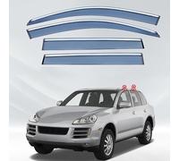 WEIQQI Set Deflettori d'Aria per Porsche Cayenne 9PA 2006-2010, Deflettori d’Aria Antipioggia Deflettori d'Aria Antiturbo, Aerodinamici Deflettori per Vetri Laterali