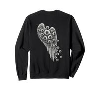 Weird Angel Wing Eyeballs Eyes Weirdcore Gothic (sul Retro) Felpa