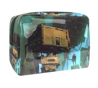 Weird Buildings - Beauty case da donna, grande, in PVC, con cerniera, per articoli da toeletta da viaggio, Multi, 18.5x7.5x13cm/7.3x3x5.1in, Beauty case