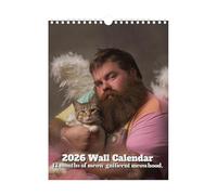 Weird Cats Monthly Planner, 2026 Funny Cat Calendar | Vertical Hangable Wall Calendar For Holiday Preparations Personal Routines School Kitchen Bedroom Workplace
